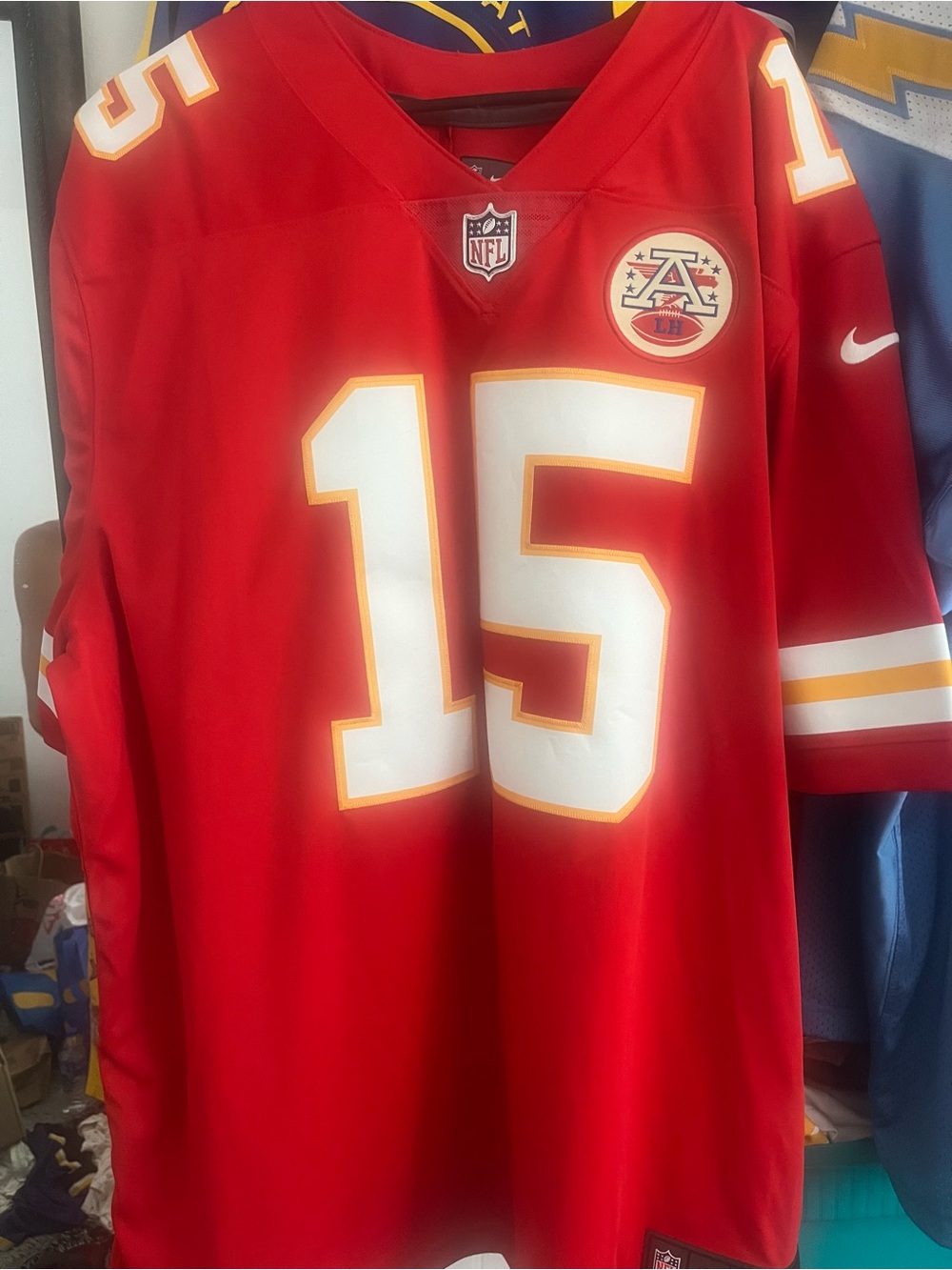 Men's Kansas City Chiefs Patrick Mahomes Nike Red Vapor Limited Jersey 3XL